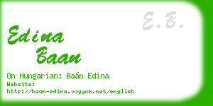 edina baan business card